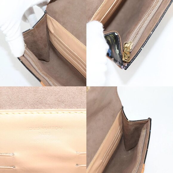 LOUIS VUITTON Multicolor Pochette Courtney Clutch Bag Black M45640 Auth - Picture 15 of 16